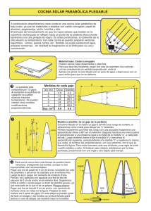 cocina solar parabólica plegable