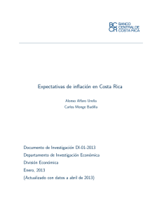 Expectativas de inflación en Costa Rica