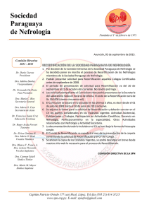 Recertificación de la Sociedad Paraguaya de Nefrología