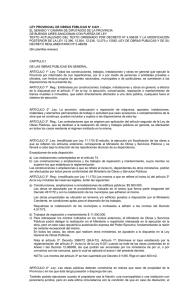 LEY PROVINCIAL DE OBRAS PÚBLICAS N° 6.021