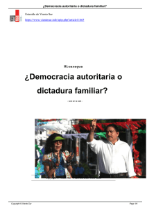 ¿Democracia autoritaria o dictadura familiar?