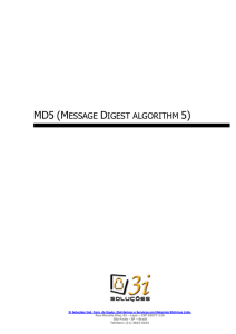 MD5 (MESSAGE DIGEST ALGORITHM 5)