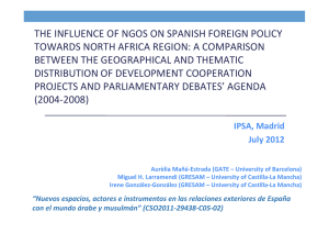 THE INFLUENCE OF NGOS ON SPANISH FOREIGN POLICY