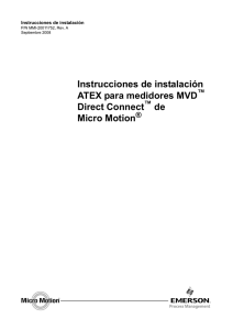 Instrucciones de instalación ATEX para medidores MVD Direct