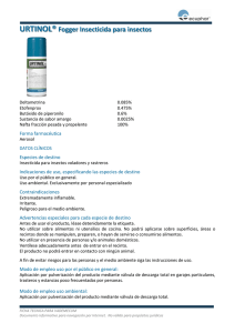 URTINOL® Fogger Insecticida para insectos