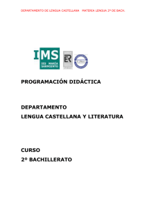programación didáctica departamento lengua castellana y literatura