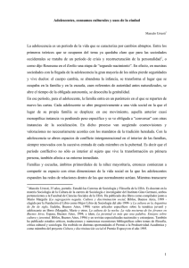 Urresti. Adolescentes, consumos culturales y usos de la ciudad