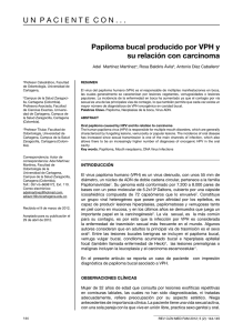 Papiloma bucal producido por VPH y su relación con carcinoma