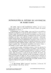 Introducción al estudio de los sonetos de Rubén Darío