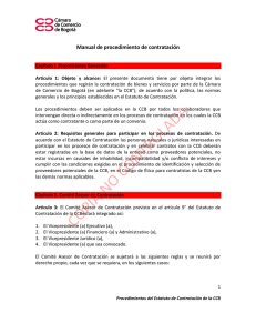 Manual de Contratación de la Cámara de Comercio de Bogotá