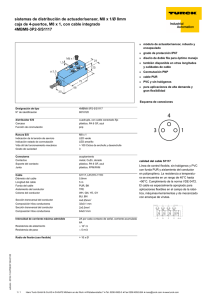 sistemas de distribución de actuador/sensor, M8 x 1/Ø 8mm