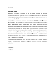 Editorial vol 40 - Revista Mexicana de Micologia