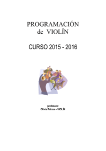 PROGRAMACIÓN de VIOLÍN CURSO 2015