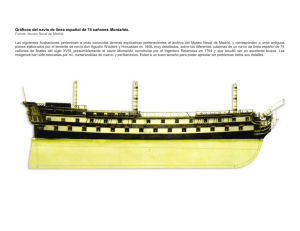 023 Gráficos del navío de línea español de 74 cañones Montañés