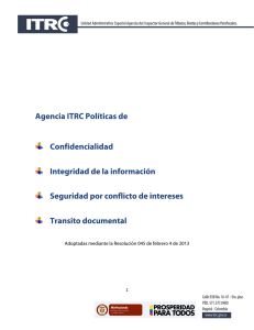 Agencia ITRC Políticas de Confidencialidad Integridad de la