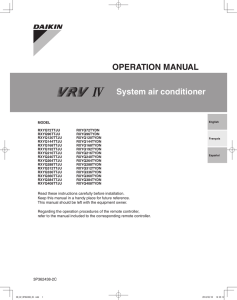 OPERATION MANUAL System air conditioner