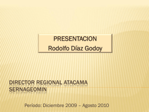 Servicio Nacional de Geología y Minería Regional Atacama