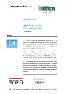 Monitoreo Sectorial Telecomunicaciones