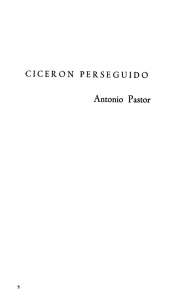 CICERÓN PERSEGUIDO Antonio Pastor