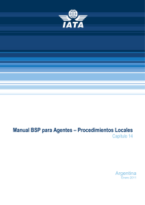 Manual BSP para Agentes – Procedimientos Locales