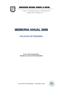 MEMORIA ANUAL 2008 - Universidad Nacional Agraria La Molina