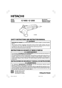 G 10SS • G 12SS - Hitachi Power Tools