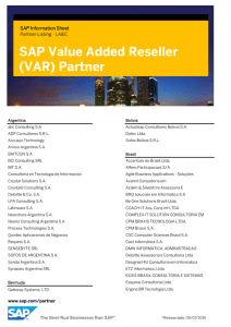 SAP Value Added Reseller (VAR) Partner