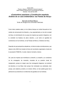 «Costumbres populares y Constitución española