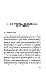 2. LAS POLITICAS DE LIMITACION DE LA OFERTA