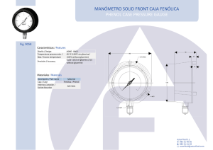 manómetro solid front caja fenólica phenol case