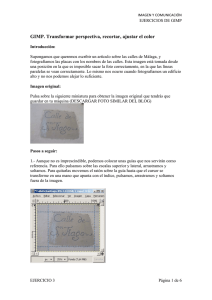 GIMP. Transformar perspectiva, recortar, ajustar el