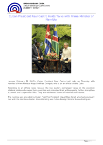 Cuban President Raul Castro Holds Talks with Prime Minister of