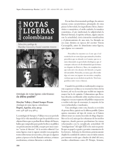 Antologia de notas ligeras colombianas: ¿la última posible?