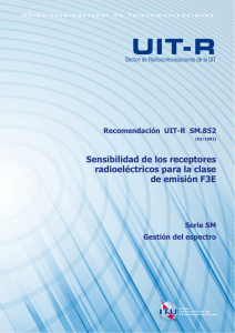 SM.852 - Sensibilidad de los receptores radioeléctricos para la