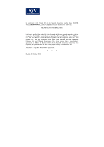 In conformity with Article 82 of the Spanish Securities Market