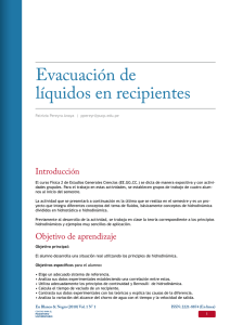 Evacuación de líquidos en recipientes