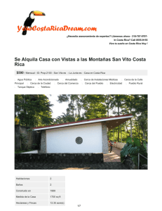Se Alquila Casa con Vistas a las Montañas San Vito Costa Rica