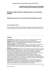 Atención médico social al adulto mayor en la provincia Holguín
