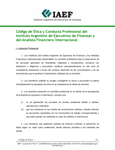 Código de Ética y Conducta Profesional del Instituto Argentino