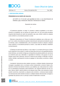 Lei 2/2014 - Parlamento de Galicia
