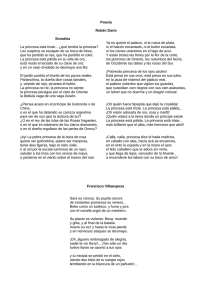 Poesía Rubén Darío Sonatina La princesa está triste... ¿qué tendrá