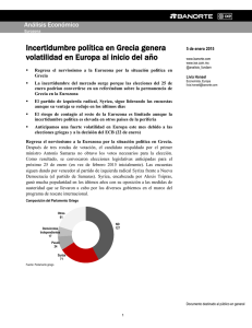 Incertidumbre política en Grecia genera volatilidad en Europa al