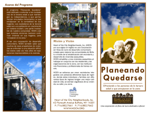 Planning to Stay - Brochure - Spanish