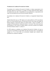 Presidencia de la Audiencia Provincial de Córdoba El presidente de