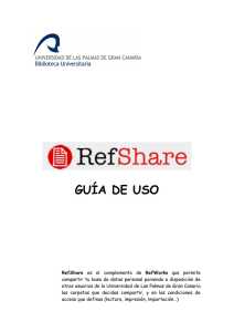 Guía de uso de RefShare - Biblioteca ULPGC