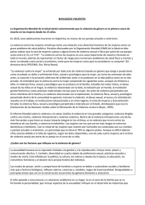 Noviazgos Violentos - Sociedad Argentina de Pediatria