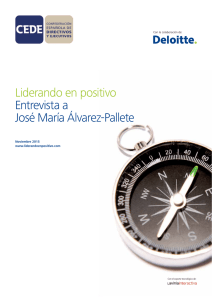 Liderando en positivo Entrevista a José María Álvarez