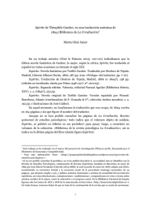 pdf "Spirite" de Théophile Gautier, en una traducción anónima de