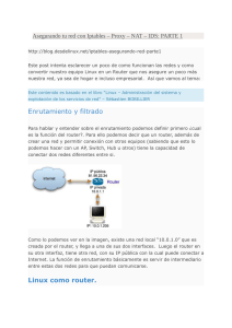 Enrutamiento y filtrado Linux como router.