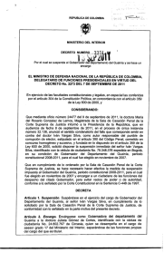 Decreto 3374 - Presidencia de la República de Colombia